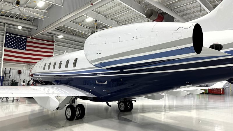Bombardier aircraft paint protection with Permagard aviation coating